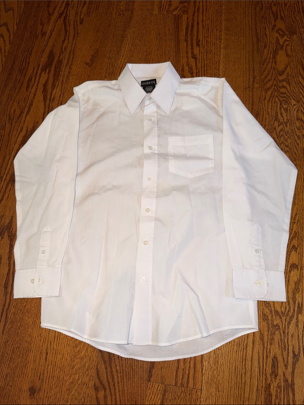 George White Boy’s Dress Shirt with Point Collar